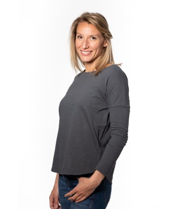 Tee shirt en coton bio EXTRA SUNY DOUX anthracite de la marque