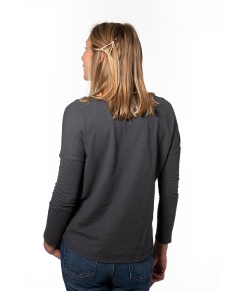 Tee shirt en coton bio EXTRA SUNY DOUX anthracite de la marque