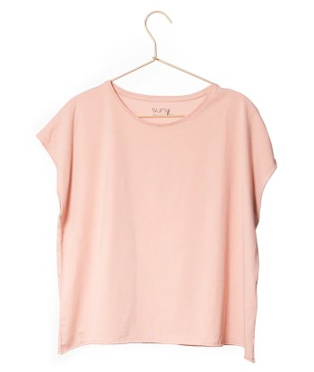 Tee shirt en coton bio ROCKY SUNY vieux rose Comparez et commandez 