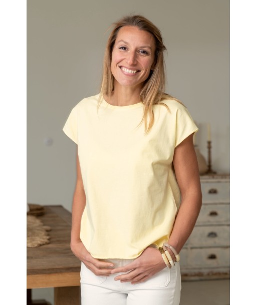 Tee shirt en coton bio ROCKY SUNY jaune paille 2 - 3 jours ouvrés.