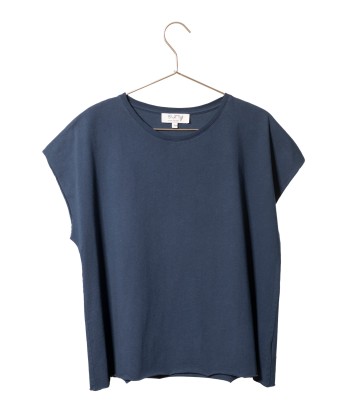 Tee shirt en coton bio ROCKY SUNY bleu de prusse chez Cornerstreet bien 