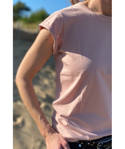 Tee shirt en coton bio SUPER SUNY vieux rose du meilleur 