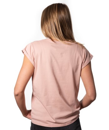 Tee shirt en coton bio SUPER SUNY vieux rose du meilleur 