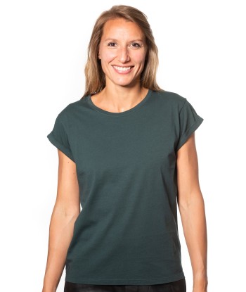 Tee shirt en coton bio SUPER SUNY vert mystère de pas cher