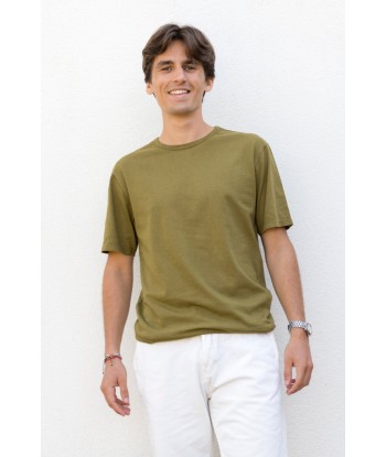 Tee shirt en coton bio ANTOINE vert bronze prix