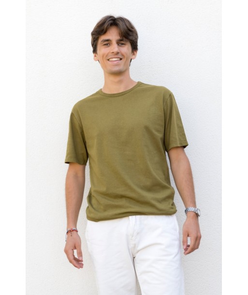 Tee shirt en coton bio ANTOINE vert bronze prix