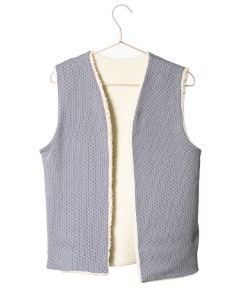 Gilet reversible en matières upcyclées DAKOTA jacquard bleu Voir les baskets