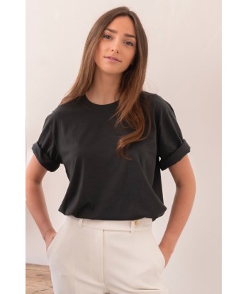 Tee-Shirt en Coton Bio Flora Noir Graphite – Confort et Élégance Intemporels | Suny acheter