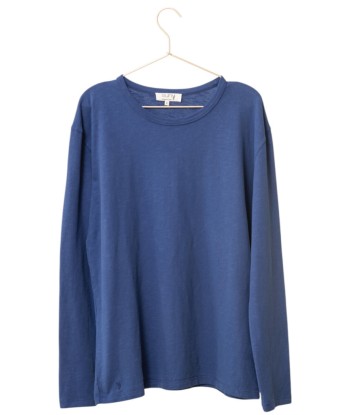 Tee shirt en coton bio FRED bleu saphir en linge