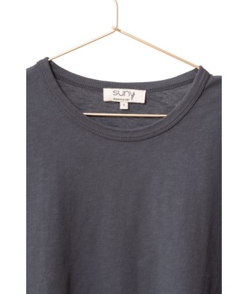 Tee shirt en coton bio FRED noir graphite prix