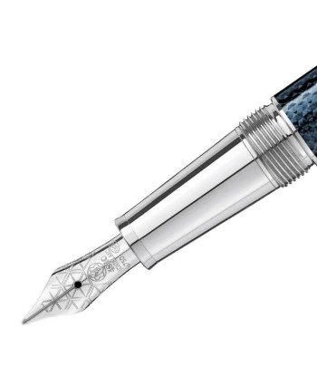 Stylo plume Meisterstück Solitaire Doué Blue Hour Classique brillant des détails fins