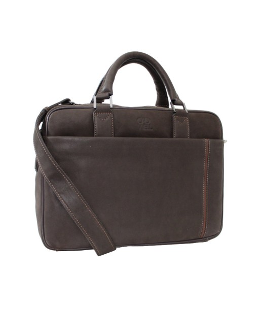 Cartable 1 Soufflet Cadwell Marron Paris Déstockage Promo