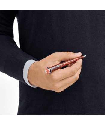 Stylo bille Montblanc Heritage Rouge et Noir Serpent Marble Special Edition basket pas cher