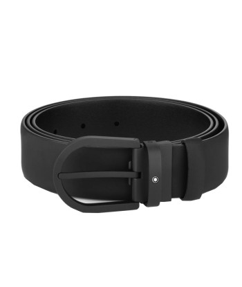 Ceinture à boucle fer à cheval de 35 mm en cuir noir 2023