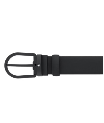 Ceinture à boucle fer à cheval de 35 mm en cuir noir 2023