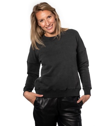 Sweat en coton bio ANTONIA noir vieilli JUSQU'A -70%! 