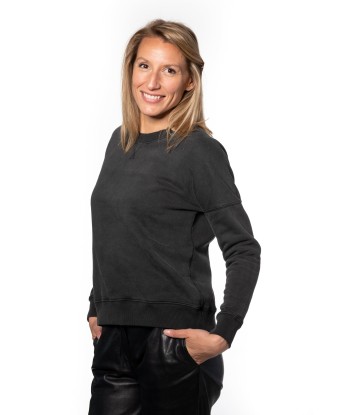 Sweat en coton bio ANTONIA noir vieilli JUSQU'A -70%! 