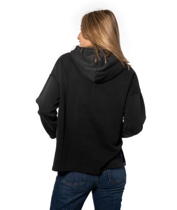 Hoodie en coton bio ALICE noir vieilli à prix réduit toute l'année