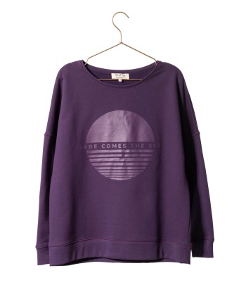 Sweat en coton SUNY ESSENTIEL PRINT purple rain Voir les baskets