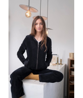 Blouson Zippy Suny noir – Pièce Incontournable en Velours Côtelé Bio | Suny Jusqu'à 80% De Réduction