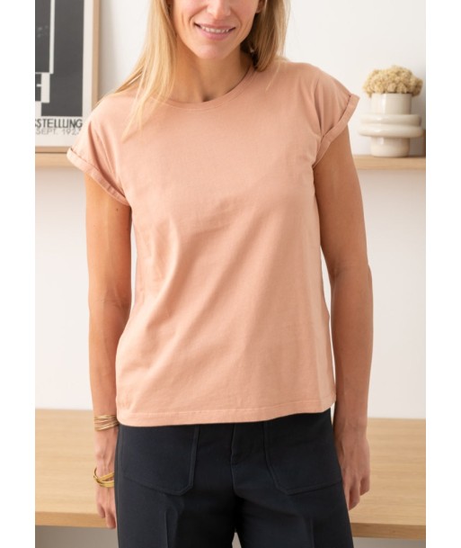 Tee shirt en coton bio SUPER SUNY rose des sables offre 