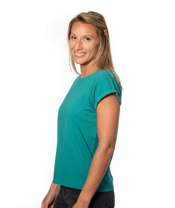 Tee shirt en coton bio SUPER SUNY vert émeraude Dans la société mordern