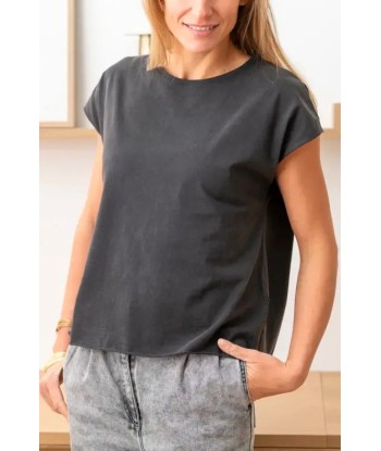 Tee shirt en coton bio ROCKY SUNY noir vieilli JUSQU'A -70%! 