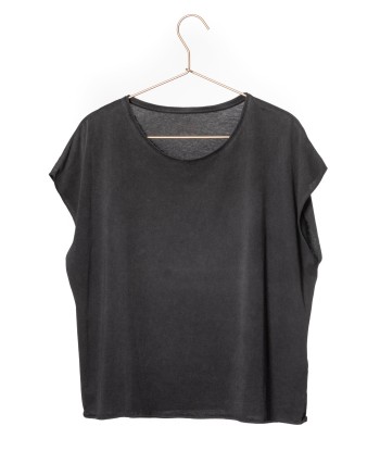 Tee shirt en coton bio ROCKY SUNY noir vieilli JUSQU'A -70%! 