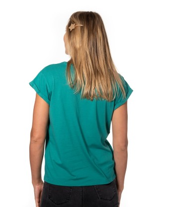 Tee shirt en coton bio SUPER SUNY vert émeraude Dans la société mordern