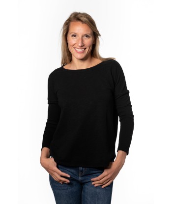 Tee shirt en coton bio EXTRA SUNY DOUX noir ou a consommer sur place