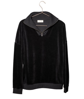 Pull en velours bio SUNY CAMIONNEUR noir vente chaude votre 