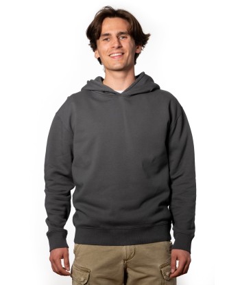 Hoodie en coton bio ALBERT anthracite pas chere