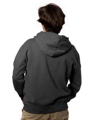 Hoodie en coton bio ALBERT anthracite pas chere