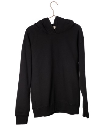 Hoodie en coton bio ALBERT noir la colonne vertébrale