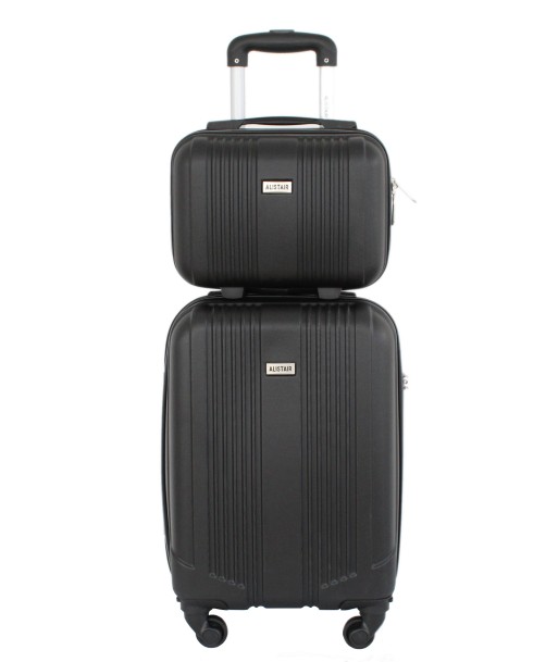 ALISTAIR Airo 2.0 – Valise Taille Cabine 52cm et Vanity – ABS Ultra légère et Résistante - Spécial Compagnie Low Cost – Garantie 2 ans – SAV en France - Noir ouvre sa boutique