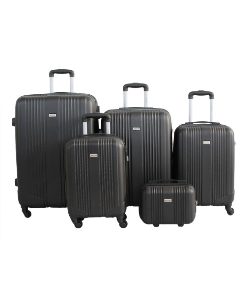 Alistair « Airo » Set de 4 Valises 52cm-55cm-65cm-75cm + Vanity – Noir de France