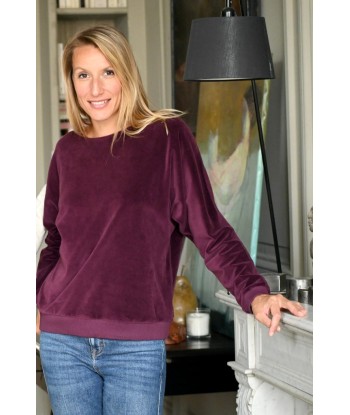 Pull en velours bio DONA prune Véritable concentré