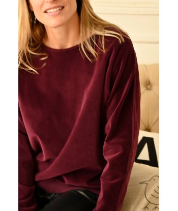 Pull en velours bio DONA prune Véritable concentré