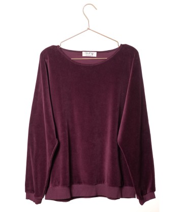 Pull en velours bio DONA prune Véritable concentré