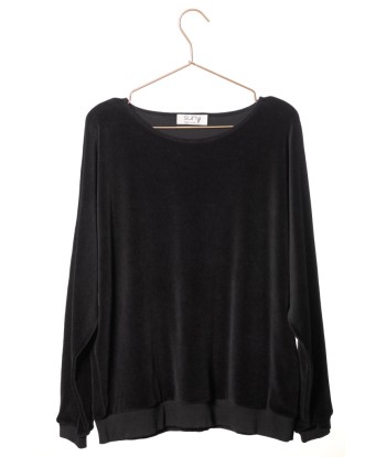 Pull en velours bio DONA noir d'Europe débarque