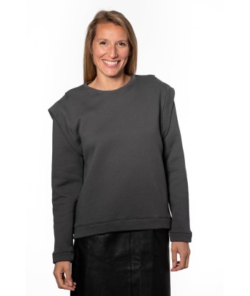 Sweat en coton bio BRITT anthracite le concept de la Pate a emporter 