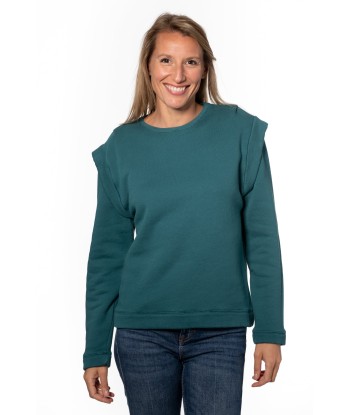 Sweat en coton bio BRITT vert pin pas cher chine