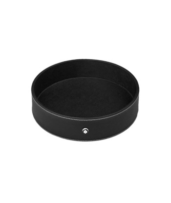 Plateau de bureau rond en cuir noir (grand) les muscles