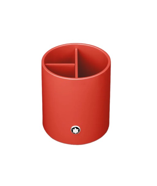 Porte-stylo rond laqué en teinte corail basket pas cher