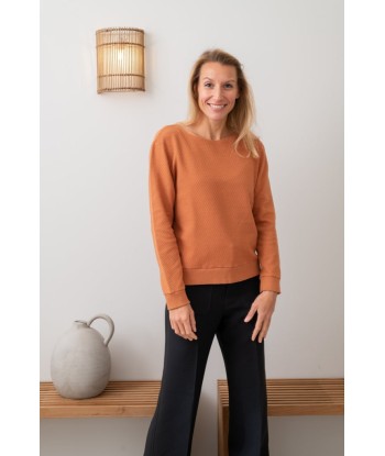 Sweat en coton bio SUNY JOLI D'ÉTÉ caramel outlet