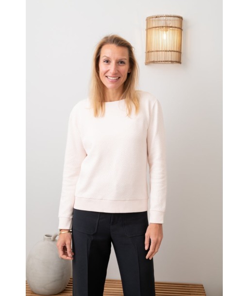 Sweat en coton bio SUNY JOLI D'ÉTÉ rose poudre pas cher