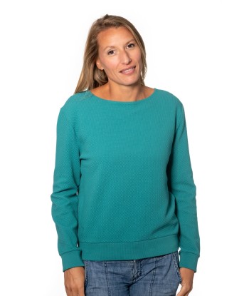 Sweat en coton bio SUNY JOLI D'ÉTÉ vert émeraude Par le système avancé 