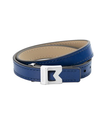 Bracelet Montblanc M logo en cuir bleu, taille ajustable Découvrez la collection