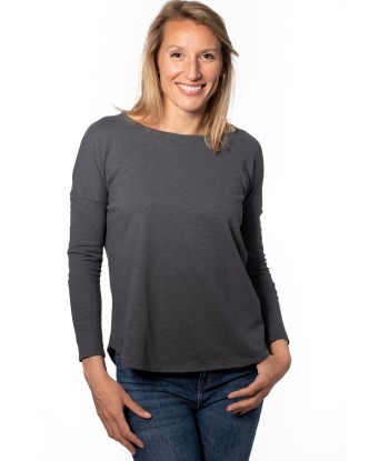 Tee shirt en coton bio EXTRA SUNY DOUX anthracite de la marque