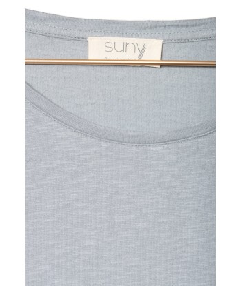 Tee shirt en coton bio EXTRA SUNY DOUX gris chaton ou a consommer sur place